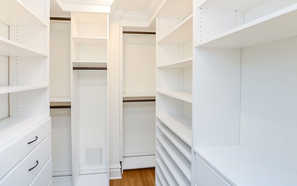 large, lighted walk-in closet