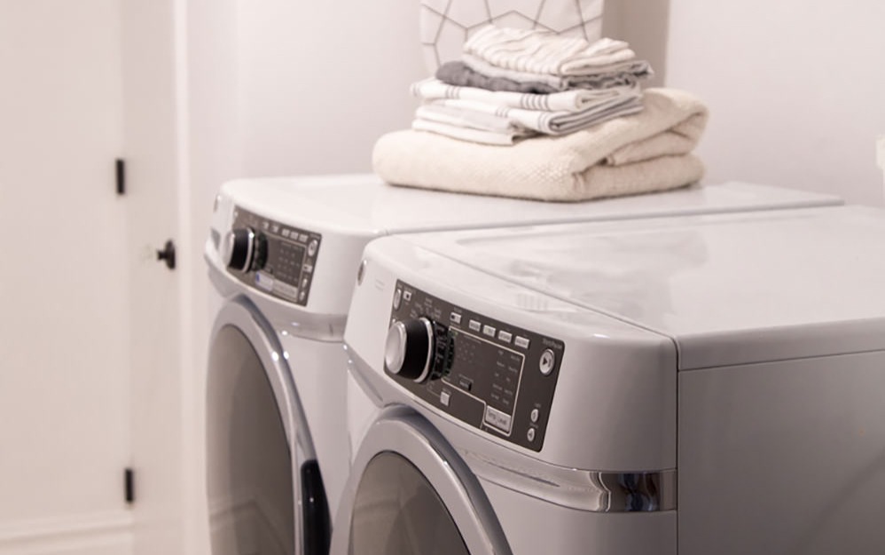 side-by-side washer/dryer units in laundry room