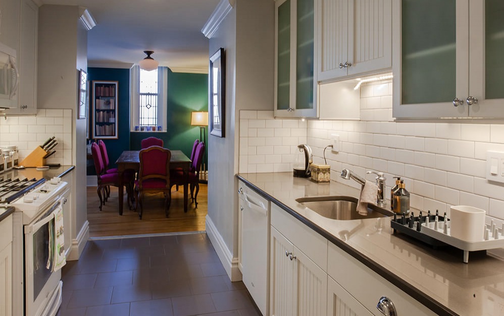 kitchen with under cabinet lighting