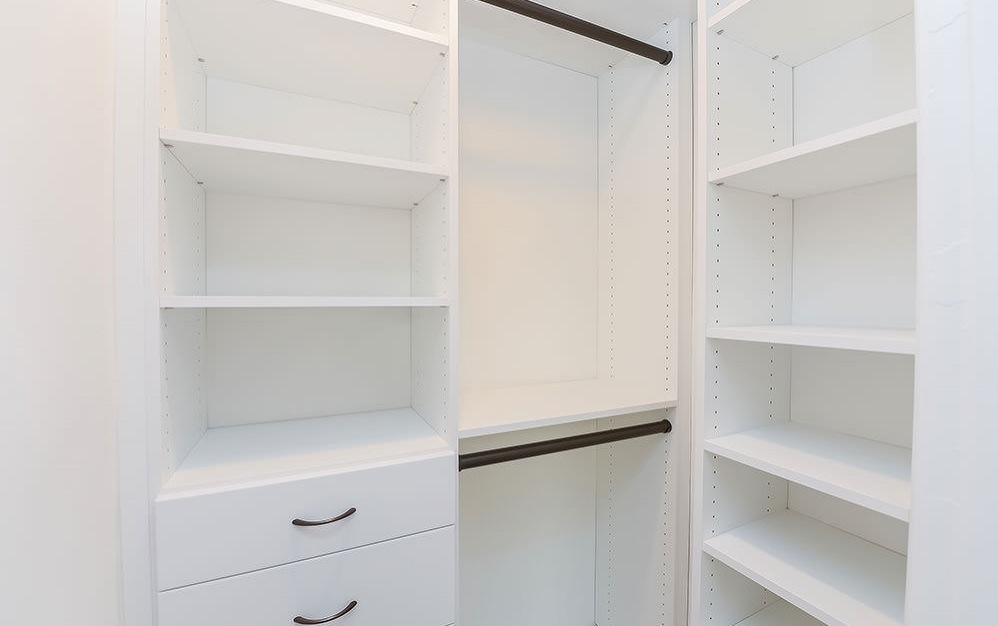 lighted walk-in closet