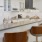 clubhouse kitchen with barstools at countertop